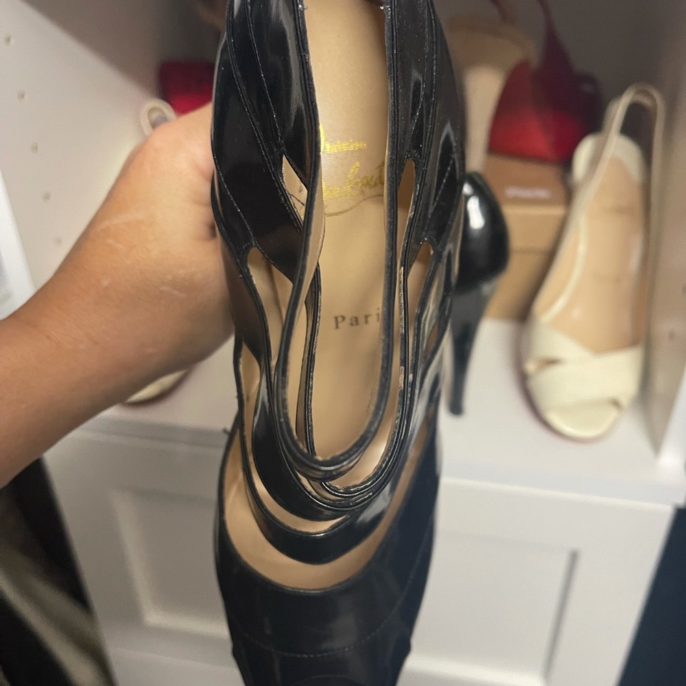 COPY - Christian Louboutin open toe ankle boots - Picture 3 of 7